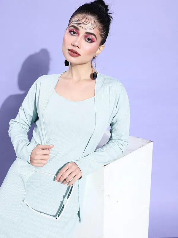 Light_Blue_Cotton_Blend_Full_Sleeve_Striped_Shrug_For_Women