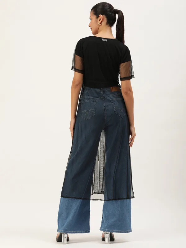 Black_Net_Short_Sleeve_Solid_Shrug_For_Women