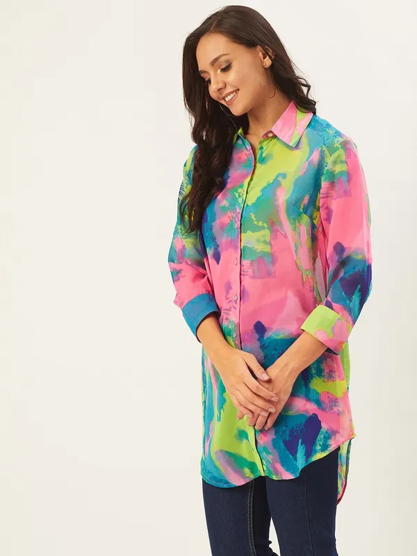 Women_Multicoloured_Tie_&_Die_Casual_Shirt