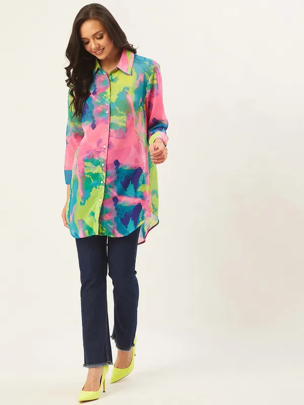 Women_Multicoloured_Tie_&_Die_Casual_Shirt
