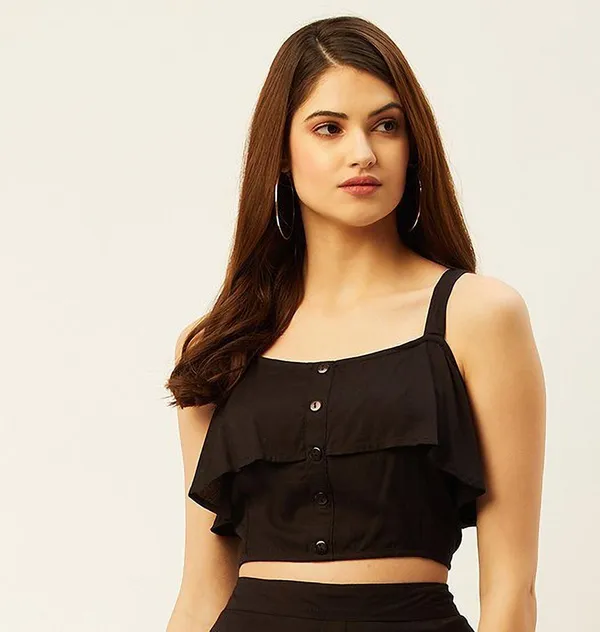 Black_Viscose_Rayon_Casual_Solid_Square_Neck_Relaxed_Fit_Top_For_Women
