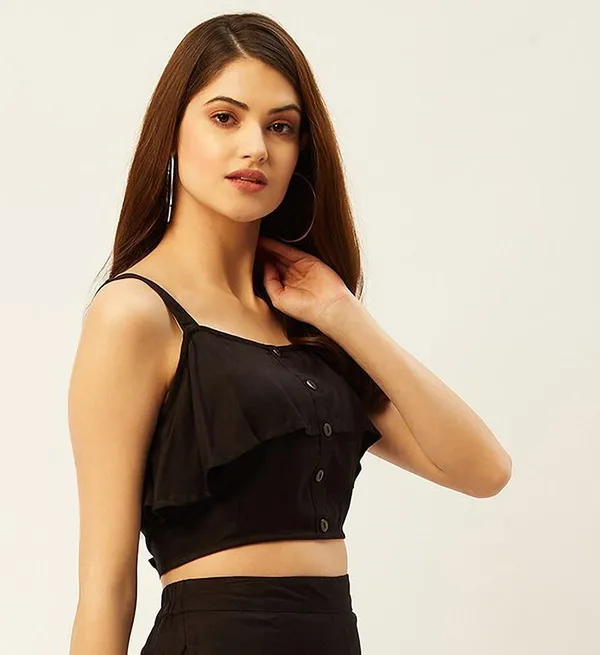 Black_Viscose_Rayon_Casual_Solid_Square_Neck_Relaxed_Fit_Top_For_Women