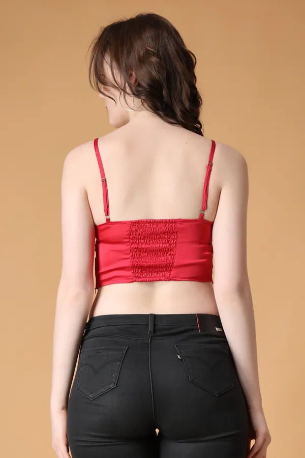 Pink_Cotton_Blend_Casual_Solid_Square_Neck_Slim_Fit_Top_For_Women
