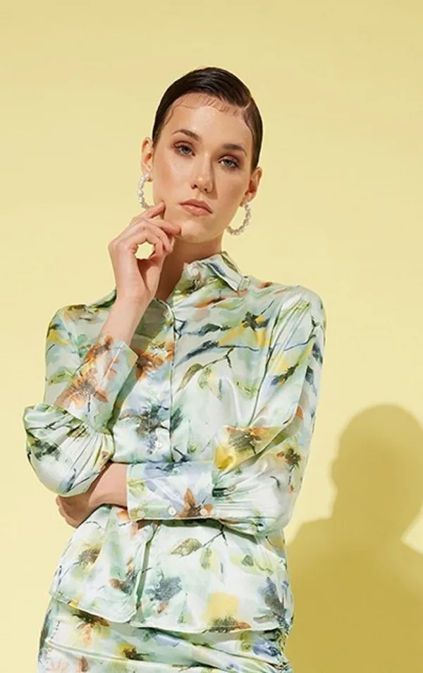 Green_Modal_Full_Sleeve_Floral_Print_Tailored_Fit_Hip_Length_Shirt_For_Women