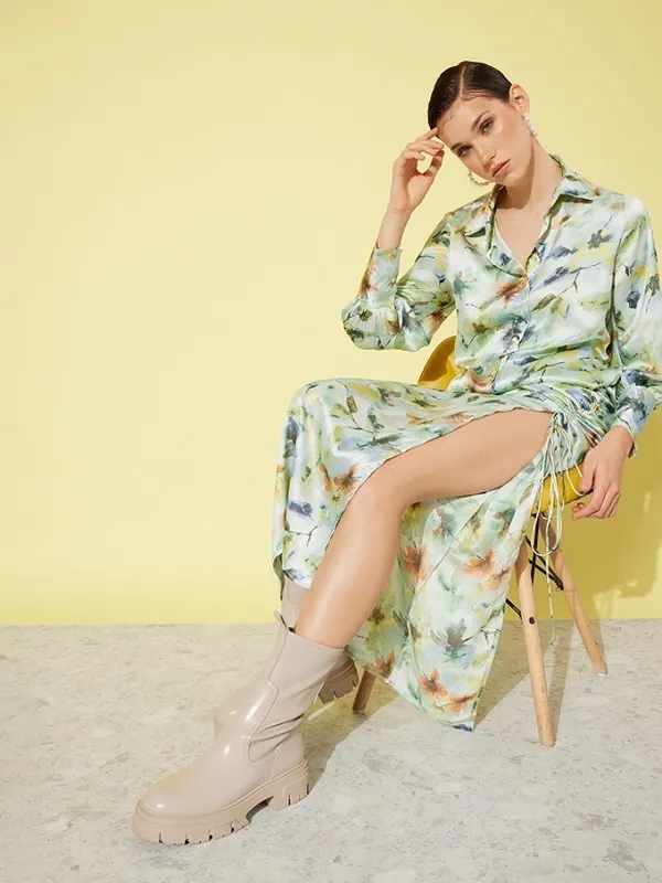 Green_Modal_Full_Sleeve_Floral_Print_Tailored_Fit_Hip_Length_Shirt_For_Women