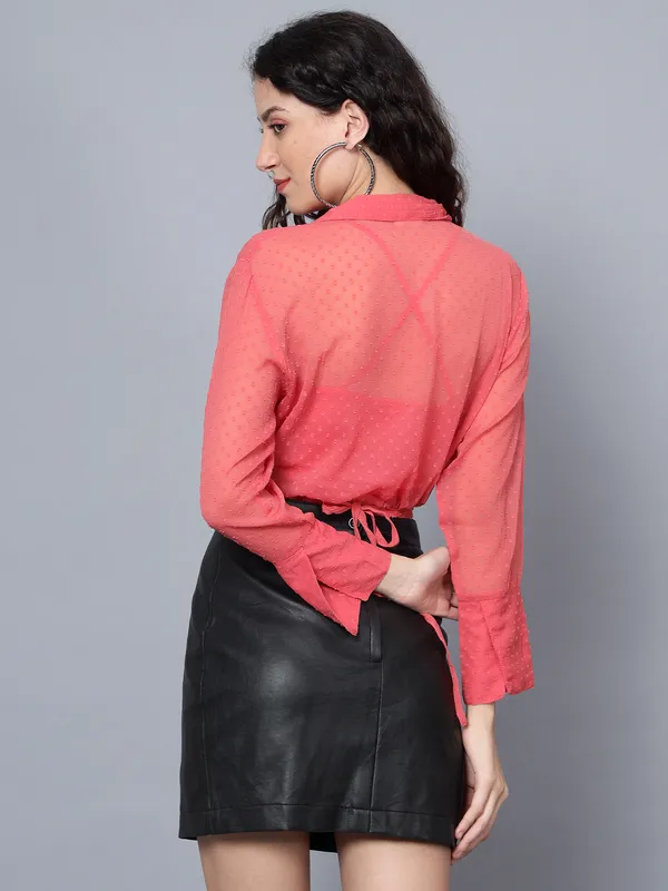 Pink_Chiffon_Full_Sleeve_Solid_Regular_Fit_Crop_Shirt_For_Women
