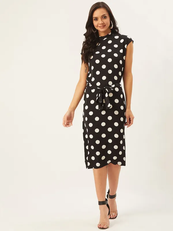 Black_Viscose_Rayon_A-line_Dress_For_Women