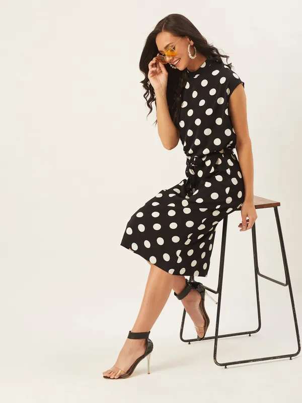 Black_Viscose_Rayon_A-line_Dress_For_Women