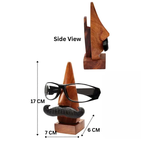 Wooden_Brown_Nose_Black_Moutche_Shaped_Sunglasses_Goggle_Stand