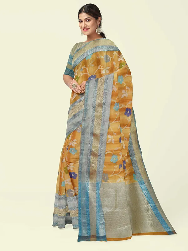 Brown_Matka_Silk/Silk_Blend_Banarasi_Sarees_For_Women