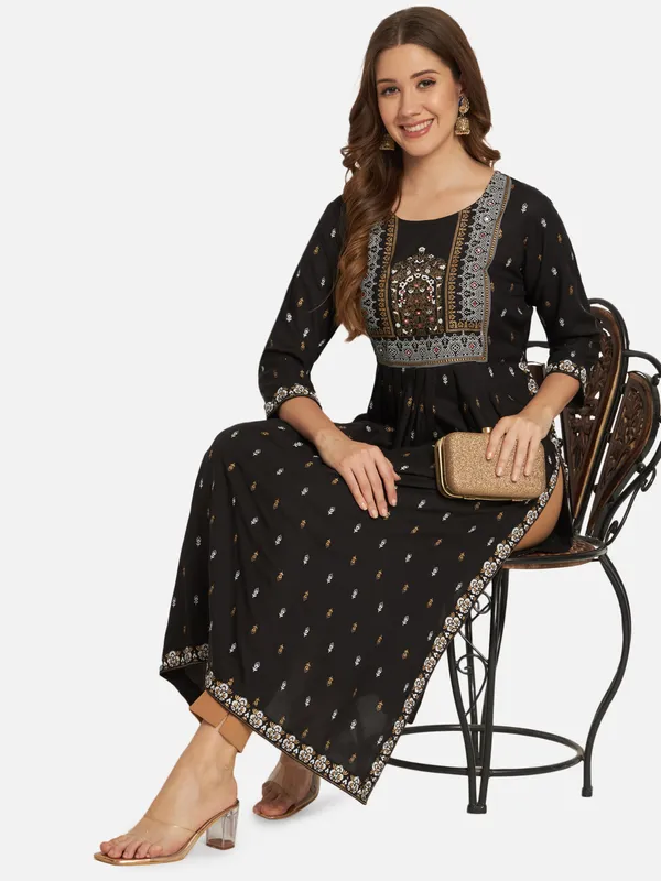 Black_Printed_Anarkali_Kurta_For_Women