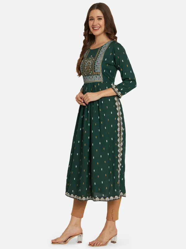 Green_Printed_Anarkali_Kurta_For_Women