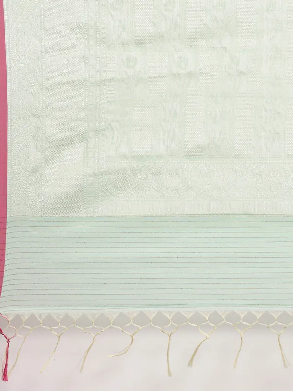 Sea_Green_Masrise_Cotton/Cotton_Banarasi_Sarees_For_Women