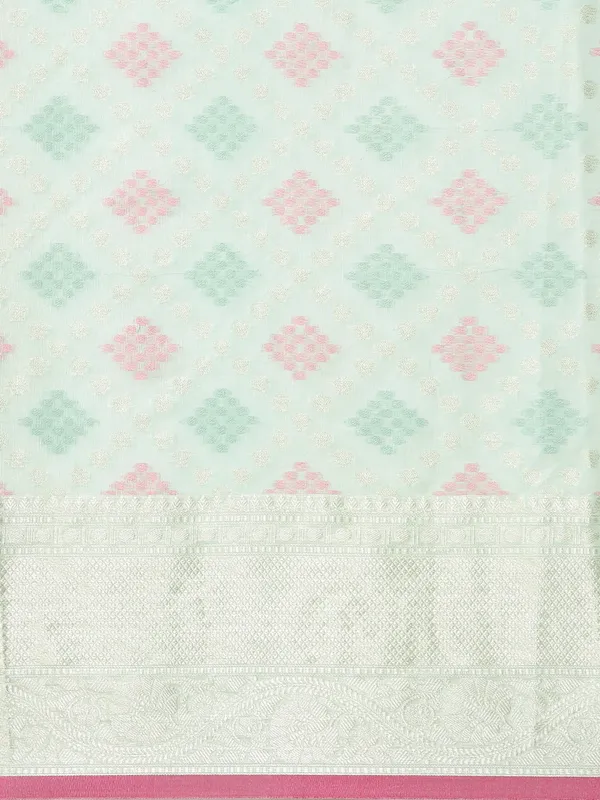 Sea_Green_Masrise_Cotton/Cotton_Banarasi_Sarees_For_Women