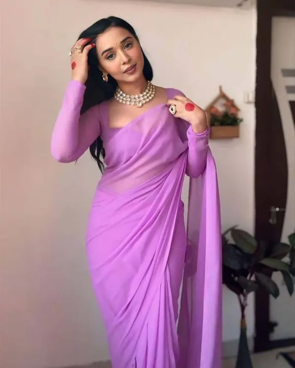 Purple_Colour_1-Minute_Ready_To_Wear_Georgette_Saree_With_Blouse_Piece