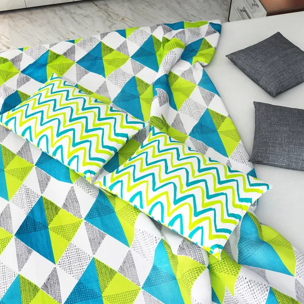 120_TC_100%_Cotton_Double_Geometric_Flat_Bedsheet_(Pack_of_1,_Green)