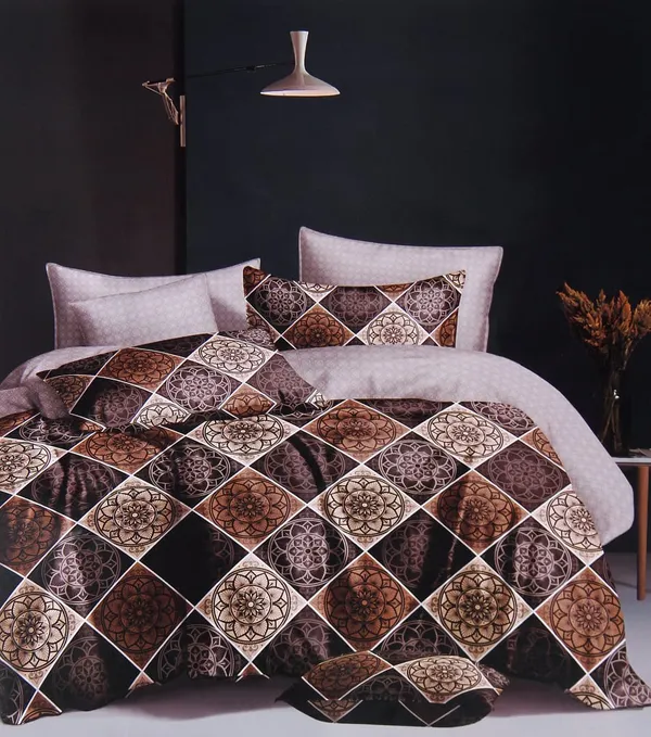 Stars_Abstract_Print_Double_Bed_100%_Cotton_Flat_Bedsheet_with_2_Pillow_Cover_(90x100_inches)