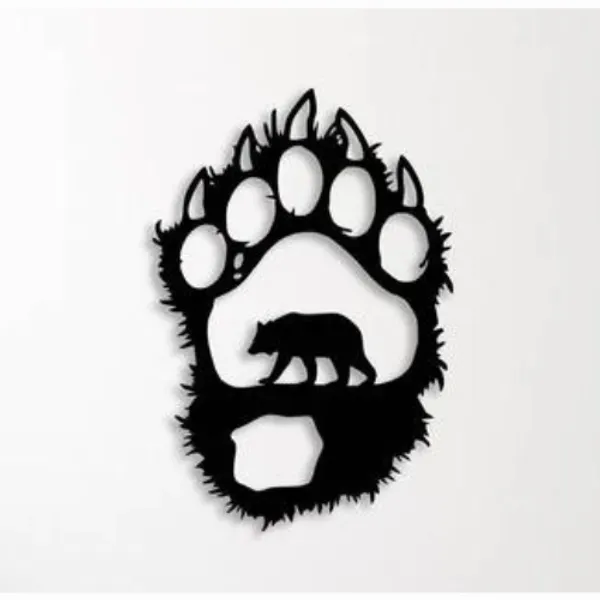 Wooden_Wall_Art_for_Home_Decoration__|_Bear_Paw__|_Black