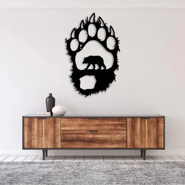 Wooden_Wall_Art_for_Home_Decoration__|_Bear_Paw__|_Black