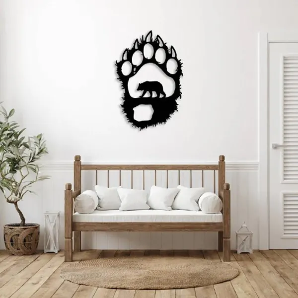 Wooden_Wall_Art_for_Home_Decoration__|_Bear_Paw__|_Black