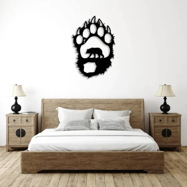 Wooden_Wall_Art_for_Home_Decoration__|_Bear_Paw__|_Black
