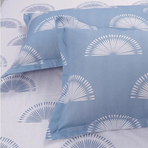 144_TC_Cotton_Bed_Sheet_for_Double_Set_Bed_with_2_Pillow_Covers_|_Sunrise_|_White_&_Powder_Blue