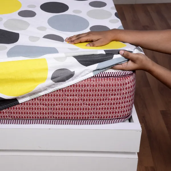 Cotton_Blend_Calming_Patch_Bedsheet_for_Double_Bed_with_Elastic_Fitted_Sheet_with_2_Pillow_Cover,_Quarry