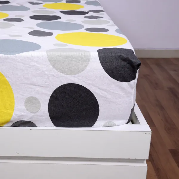 Cotton_Blend_Calming_Patch_Bedsheet_for_Double_Bed_with_Elastic_Fitted_Sheet_with_2_Pillow_Cover,_Quarry