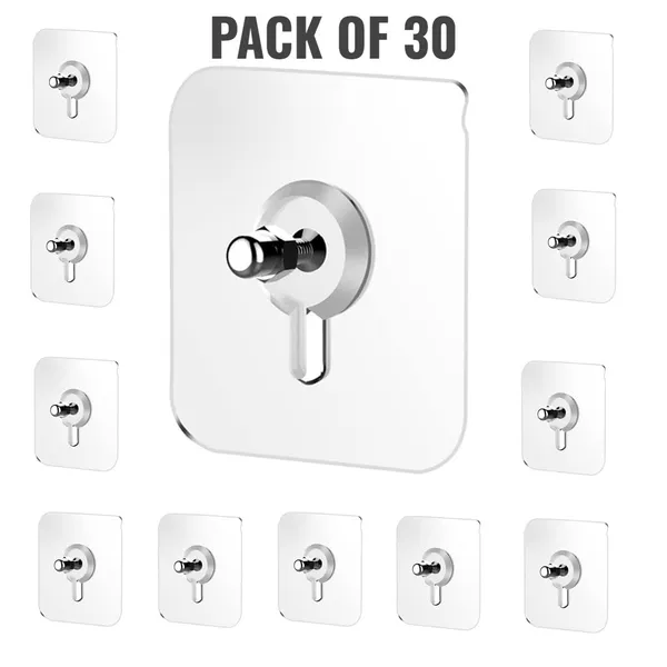 Pack_of_30_Nail_Free_Wall_Screw_Adhesive_Non-Trace_No_Drilling_Bathroom_Installation_Hook