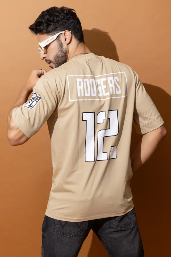 Tan_Cotton_Blend_Printed_Round_Neck_Soft_T-Shirt_For_Men
