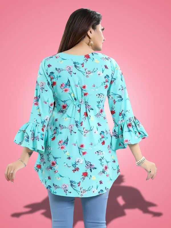 Light_Blue_Crepe_Floral_Printed_Tie-Up_Neck_Tunic_Tops