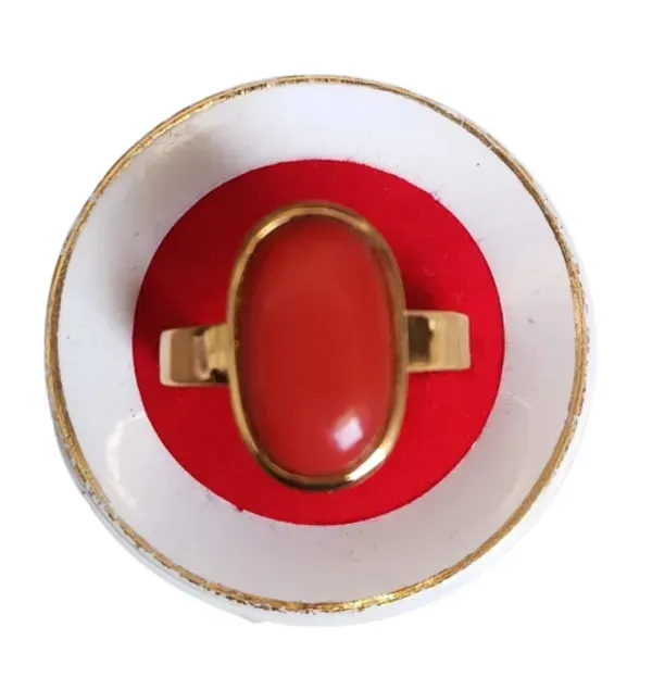 Red_Coral_Ring_Adjustable|_Created_Moonga_Ring_Best_Quality_Moonga_Ring|_Created_Moonga_Stone_Ring_Gemstone_Created_|_Moonga/Moonga_Stone_Ring