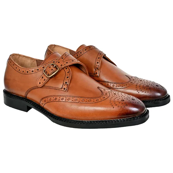 Tan_Leather_Brogues_Single_Strap_Formal_Monk_Shoes