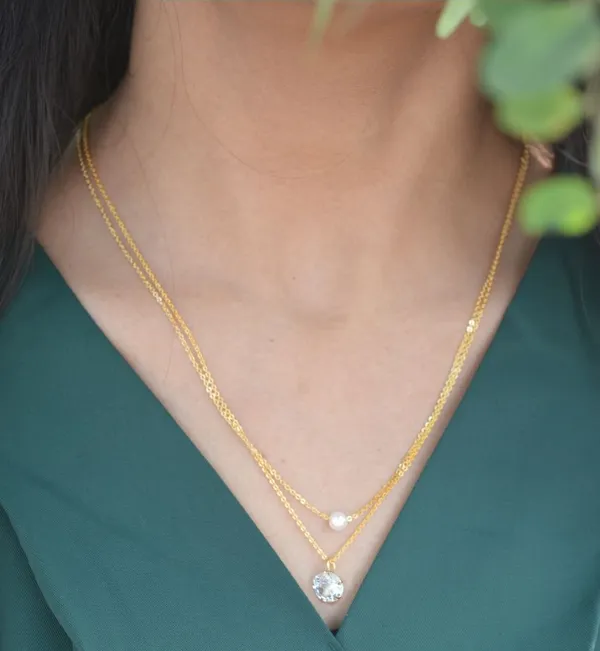 American_Diamond_and_White_Pearl_2_Layer_Necklace_Golden_Satari_Chain_Pendant_for_Women_and_Girls_Diamond_Gold-plated_Plated_Brass_Chain