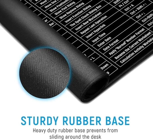 AntiSlip_Keyboard_Pad_With_Office_Excel_Software_Shortcuts_Key_Patterns_Clear_Extended_Large_Cheat_Sheet_Mouse_Pad