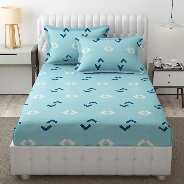 Aqua_zig_zak_Print_Mix_N_Match_Bedsheet_for_Double_Bed_90_x_90_Inch__Print_Mix_N_Match_Bedsheet_for_Double_Bed_90_x_90_Inch