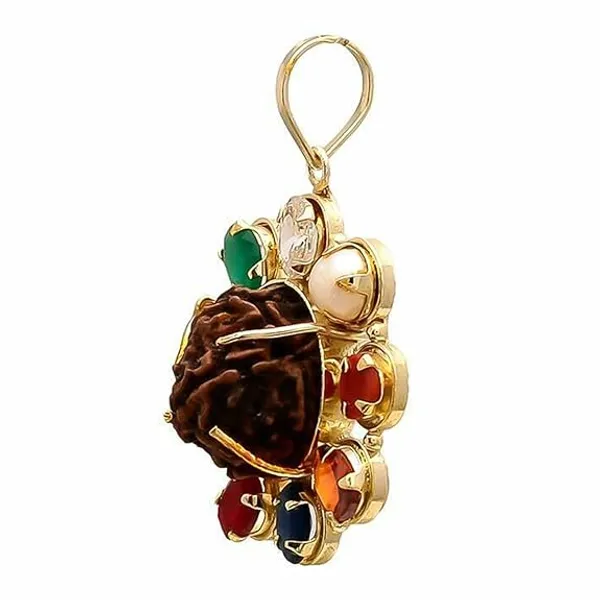 Multicolor_Ashtadhatu_Metal_5_Face_Nepali_Rudraksh_With_Synthetic_Navratan_Pendant_For_Men_&_Women