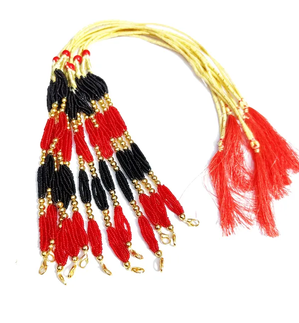 Assamese_Traditional_Red_Black_Tassel/Dori_6