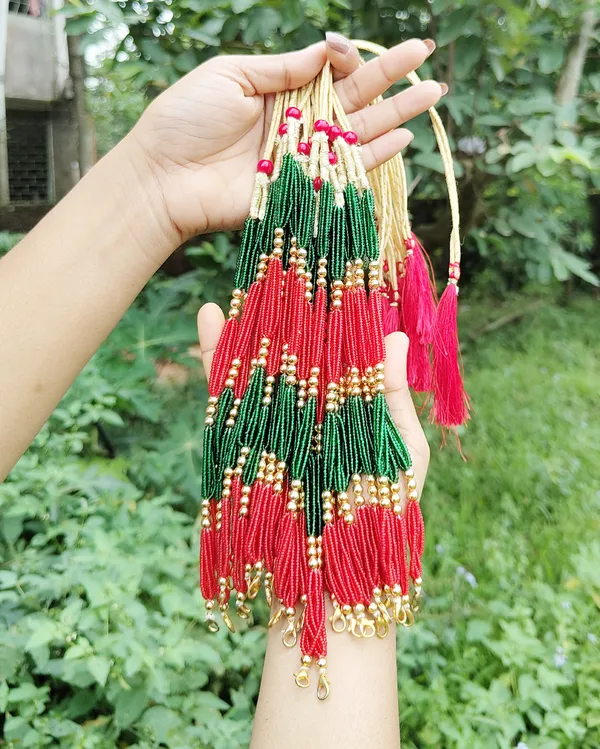 Assamese_Traditional_Red_Green_Tassel_/_Dori_12
