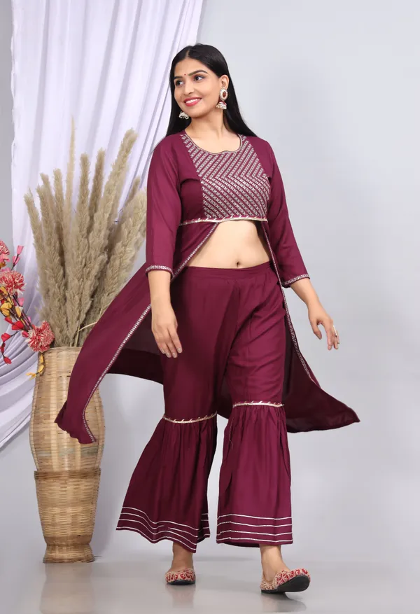 Purple_Viscose_Rayon_Printed_Casual_Wear_Kurta_And_Sharara_For_Women