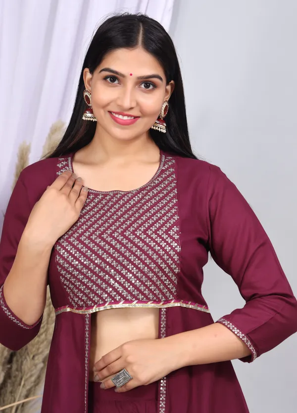 Purple_Viscose_Rayon_Printed_Casual_Wear_Kurta_And_Sharara_For_Women