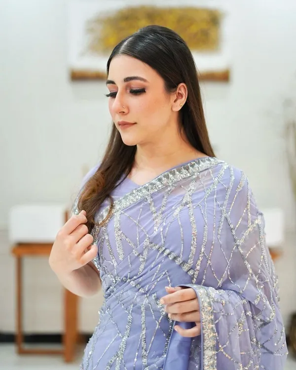 Attractive_Designer_Blue_Sequence_Work_Saree