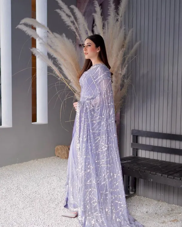Attractive_Designer_Blue_Sequence_Work_Saree
