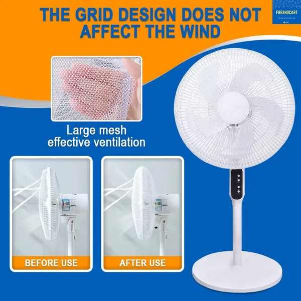 FreshDcart_Dust-proof_Finger_Protector_Fan_Cover_|_Anti-pinch_Hand_Protective_Cover_Net_Washable_Fan_Mesh_Cover_for_Electric_Fan_Table_Fan_(White_Pack_of_1)