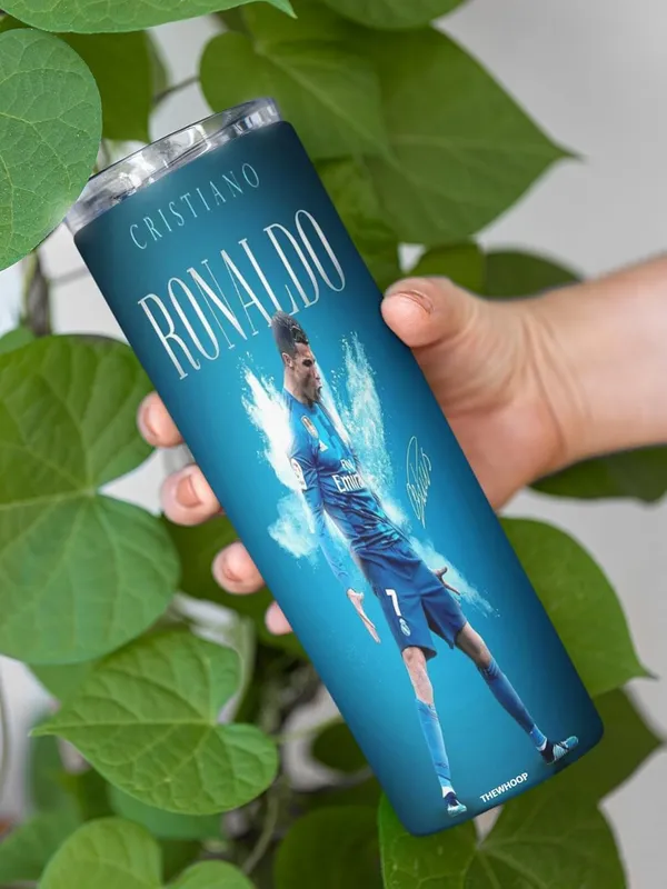 THEWHOOP_Printed_Cristiano_Ronaldo_Stainless_Steel_Tumbler_600_ml_6Hours_HOT_&_Cold_Water_Bottle_Best_Gift_for_Ronaldo_Fans_for_Birthday_or_Special_Occasion