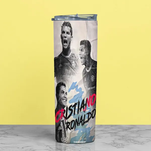 THEWHOOP_Printed_Cristiano_Ronaldo_Stainless_Steel_Tumbler_600_ml_6Hours_HOT_&_Cold_Water_Bottle_Best_Gift_for_Ronaldo_Fans_for_Birthday_or_Special_Occasion