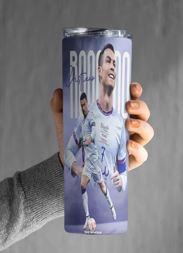 THEWHOOP_Printed_Cristiano_Ronaldo_Stainless_Steel_Tumbler_600_ml_6Hours_HOT_&_Cold_Water_Bottle_Best_Gift_for_Ronaldo_Fans_for_Birthday_or_Special_Occasion