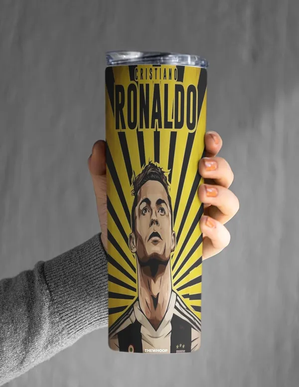 THEWHOOP_Printed_Cristiano_Ronaldo_Stainless_Steel_Tumbler_600_ml_6Hours_HOT_&_Cold_Water_Bottle_Best_Gift_for_Ronaldo_Fans_for_Birthday_or_Special_Occasion
