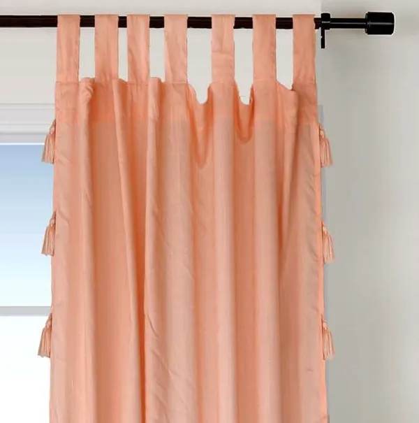 Pack_of_2_Cotton_Peach_Sheer_Summer_fun_Tassel_Tab_Top_Curtain_Set_for_Window_and_Door