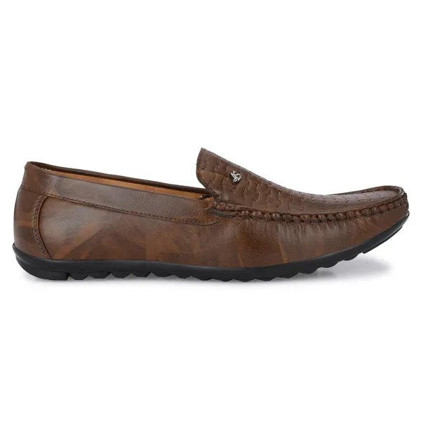 Brown_Leatherette_And_Airmix_Slip_On_Loafers_For_Men